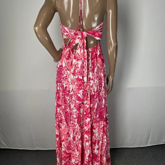 Poupette St Barth Women’s Carla Halter Maxi Dress – Jengel Pink – Size S - Picture 6 of 9
